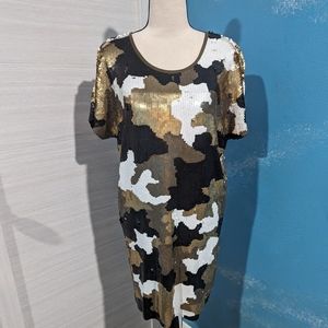 Michael Kors shimmery military dress
